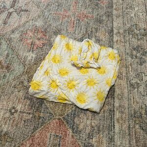 Little sleepies swaddle blanket and bow